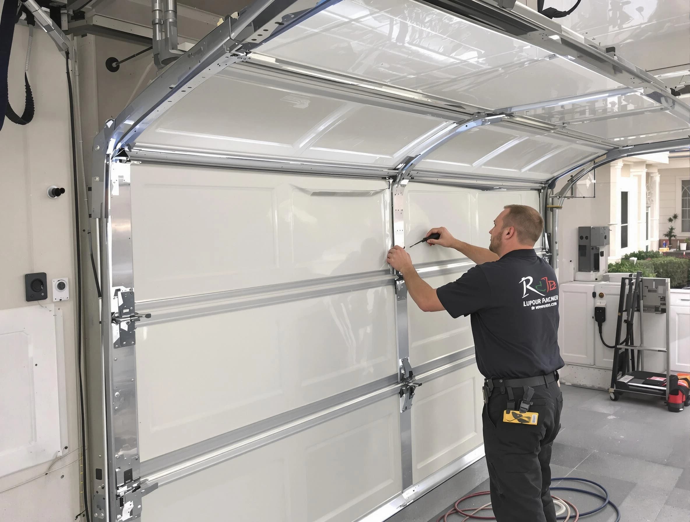 Westfield Garage Door Repair professional performing panel repair in Westfield